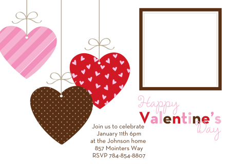 Valentine's Day party invitations - placesetting